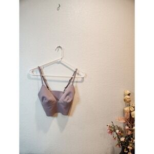 Free People Crop Top Bralette Layering Ruffle Sleeveless Lavender Size‎ S